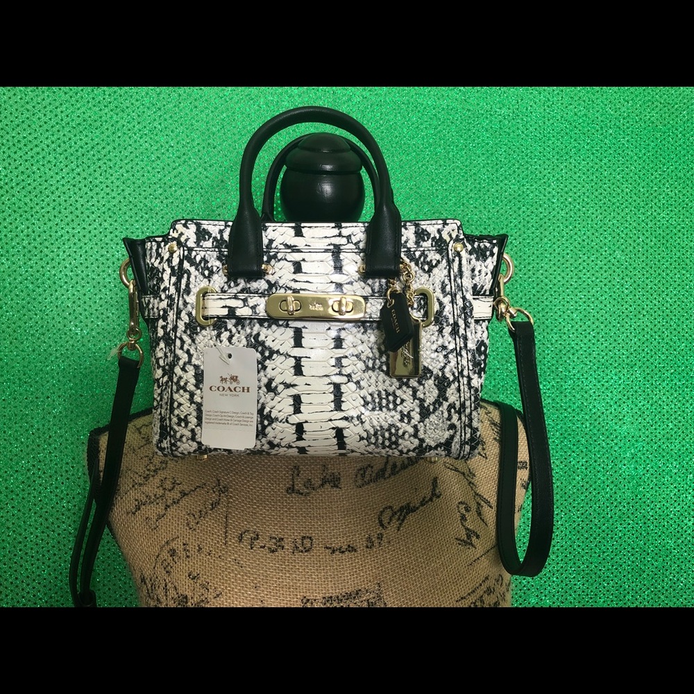 Coach Mini Python Embossed Swagger (NWT)